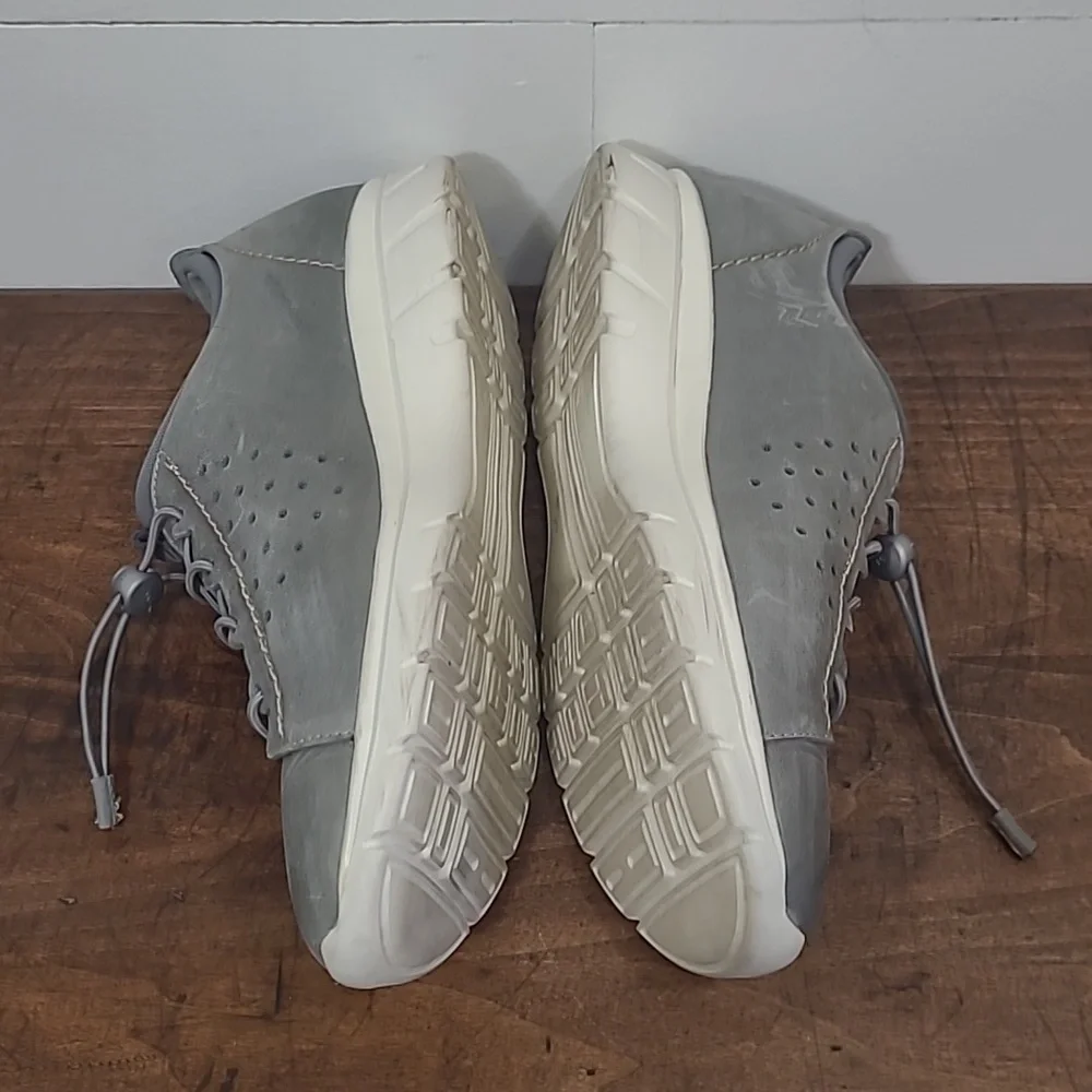 Samuel Hubbard Flight 707 Grey Leather Walking Shoe Sneakers Women's sz 9.5